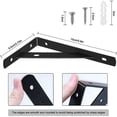 thumbnail image 3 of Soporte para estante de pared de 4 piezas, soporte para estante triangular de 150 cm, soporte de hardware flotante, soporte de fijación, soportes de ángulo recto, soporte de hardware flotante, 3 of 5