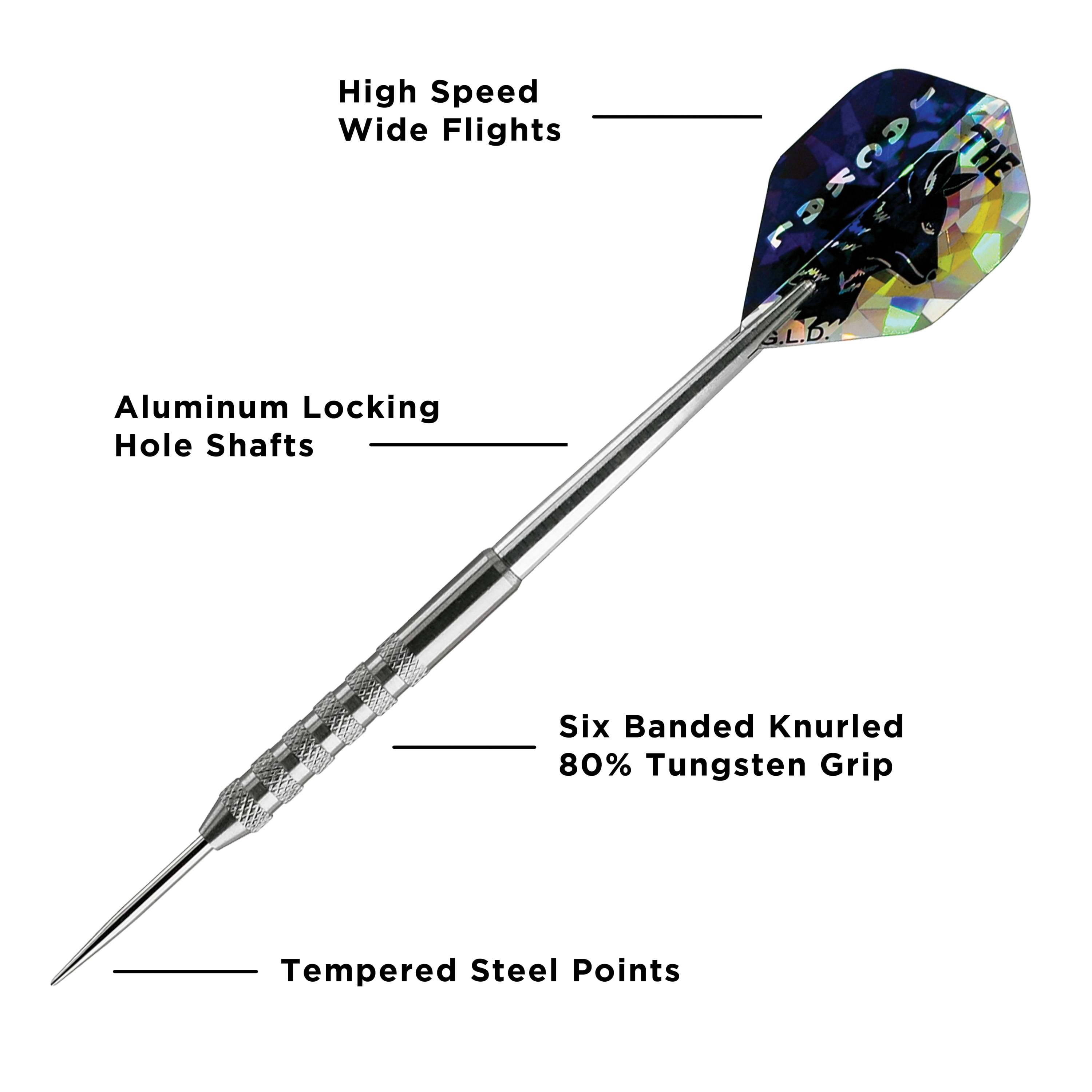 Viper Jackal 80% Tungsten Steel Tip Dart Set with Case, 21 Grams
