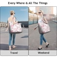 thumbnail image 4 of Flower Women's Large Weekend Travel Bag Moving Canvas Handbag Thick Double Layer Beach Weekend Travel Unisex Hospital Maternity Delivery with Toiletry Waterproof, 4 of 5