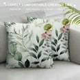 thumbnail image 3 of Nawypu Eucalyptus Leaf Throw Pillow Case, Botanical Sage Green Watercolor Elegant Farmhouse Minimalist Leaves and VinesWedding Home Bedding Outdoor Decor Sofa Cushion Cover Brown Tan, 3 of 5