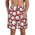 thumbnail image 1 of Fotbe Cute Baseball Trajes de Baño Estampados para Hombre, Shorts de Verano de Secado Rápido, Ropa de Playa, Bañadores-X-Large, 1 of 6