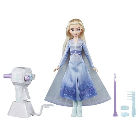 Disney Frozen 2 Sister Styles Long Hair Elsa Fashion Doll with Automatic Hair Braiding Tool
