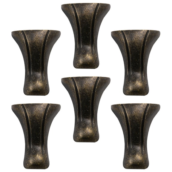 Masteelf Antique Zinc Alloy Box Legs with Design for Furniture Coffee Color Small and Compact Size L