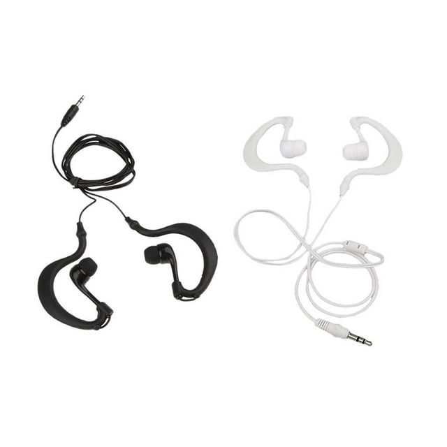 2 Pack Waterproof IPX-8 3.5mm Hook Swimming Headphone Earphone for