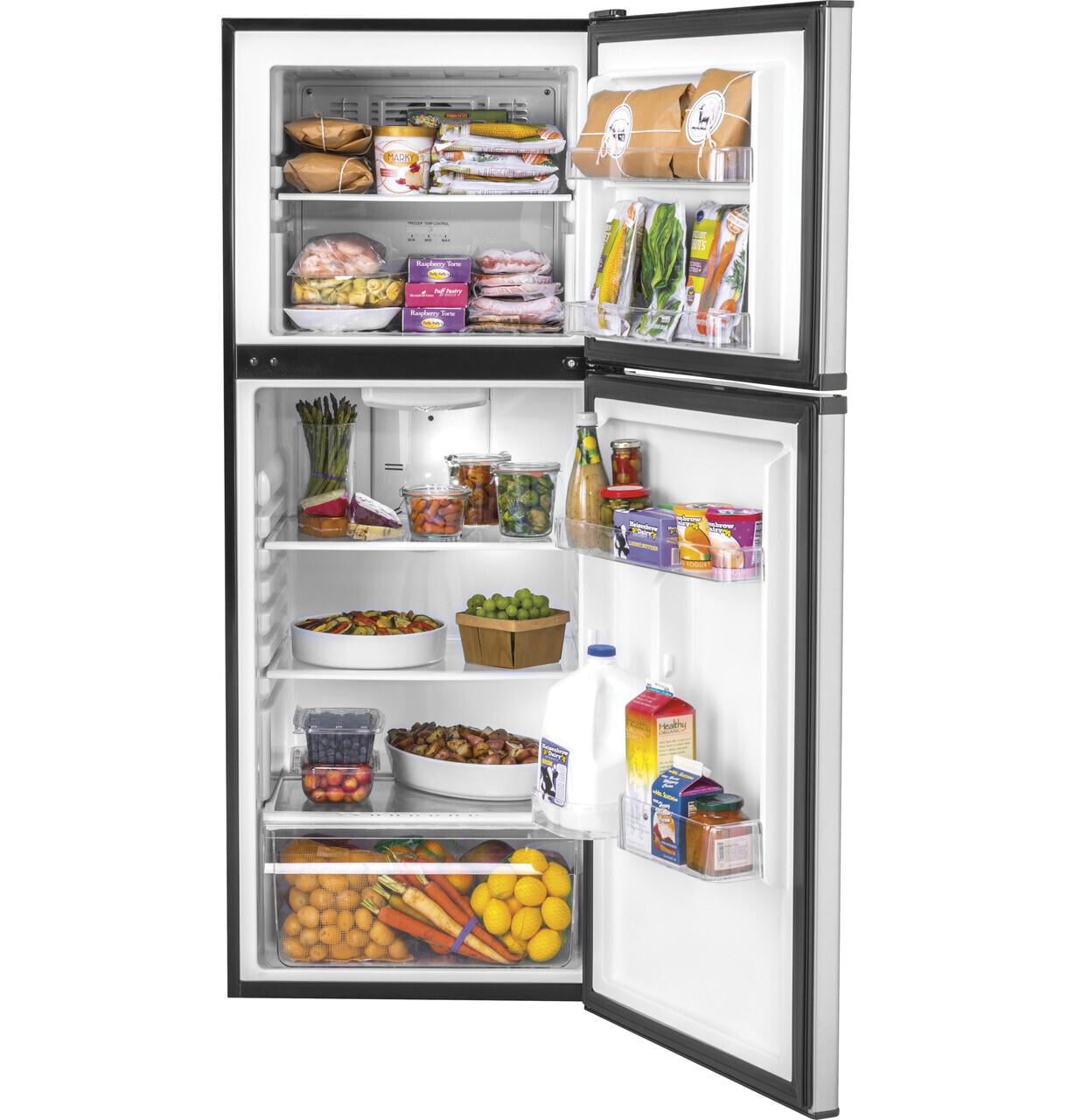 Haier 98 cu ft Top Freezer Refrigerator with Adjustable Glass