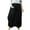 Black, variant on Npasoilc Latern Skirts for Women Cotton Linen Elastic High Waist A-line Pleated Skirt Solid Color Casual Loose Mid-Length Skirt with Pockets
