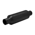 thumbnail image 1 of Flowmaster Exhaust Muffler 815425 Outlaw; 4-1/2 Inch Diameter Stainless Steel Case; Single 2-1/2 Inch Center Inlet; Single 2-1/2 Inch Center Outlet; 11 Inch Body, 1 of 3
