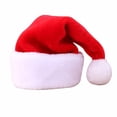 thumbnail image 2 of Gorro de Papá Noel de Navidad, gorro de Papá Noel de felpa suave para Navidad con piel clásica gruesa, maravilloso regalo de Navidad, 2 of 5
