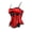 Red, variant on Goth Padded Burlesque Bustier Corset Tops for Women Green M