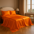 thumbnail image 5 of Satin Sheets Set – 4 Piece Luxury Silk Feel Bedding, Ultra Soft & Wrinkle Free with Deep Pocket, Cooling Comfort for Hair and Skin, 5 of 6