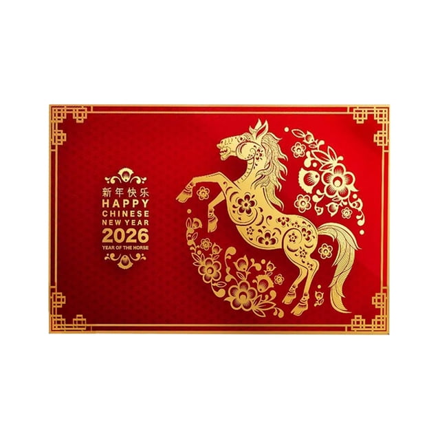 TIELUTT 2026 Year Door Mat Horse Year Velvet Entrance Rug Non Welcome Mat for Home Entryway Front Bed Throw Blankets Couch Blankets 8by10 Area Rugs Thick Blankets Textu Soft Throw Blanket