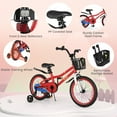 thumbnail image 6 of Costway 18'' Kid's Bike with Removable Training Wheels & Basket for 4-8 Years Old Child Red, 6 of 9