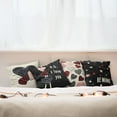 thumbnail image 4 of Ambesonne Valentines Throw Pillow Cover 4 Pack, Love You Be Mine Hearts, 24", Red Black Off White, 4 of 8