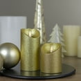 thumbnail image 2 of Northlight 4" LED Gold Glitter Flameless Christmas Decor Candle, 2 of 5