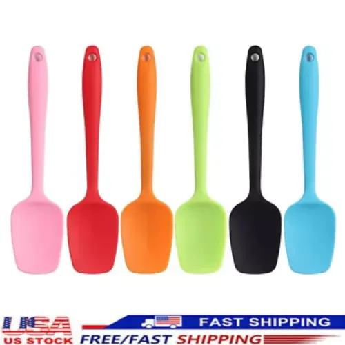 6 Pcs Silicone Spatula Set Heat Resistant Small Rubber Spatulas,Non-Stick Baking