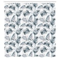 thumbnail image 2 of Ambesonne Natural Shower Curtain, Palm Leaves Island Print, 69"Wx75"L, Sea Blue, 2 of 4