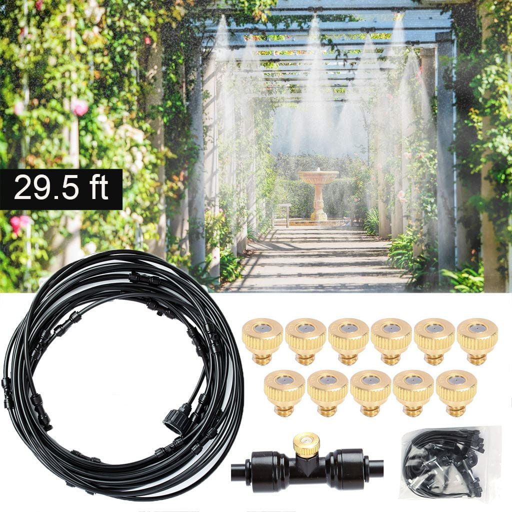 Deago 29.5FT (9M) Outdoor Misting Cooling System Cooler Plants Watering