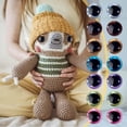 thumbnail image 5 of 28Sets 7 Colors Safety Eyes 18mm 3D Glitter Craft Eyes Half Round Craft Crochet Eyes with Washers Stuffed Animal Eyes for DIY Puppet Bear Plush Animal Christmas Decoration, 5 of 6