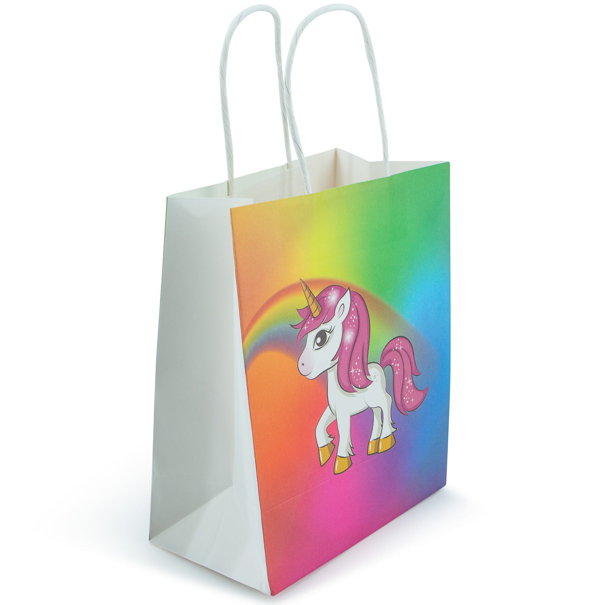Bulk 10-50pcs Paper Gift Bags Carry Shopping Bag Cardstock Party Wedding Favor 