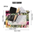 thumbnail image 3 of ALAZA 2 Pack Pencil Pouch Flamingo Flowers Pencil Case for 3 Ring Binder Clear Window Pencil Bag Organizers, 3 of 6