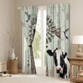 thumbnail image 3 of Homewish Vintage Retro Windmill Blackout Curtains Set of 2 (52x84 Each) for Female Men Adults,Animal Cow Hummingbird Window Curtains,Rustic Lodge Cabin Curtains and Drapes,Breathable Home Decor, 3 of 6