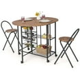 thumbnail image 1 of Costway 3 PCS Table à Manger Pliante et Ensemble de Chaises Pliable Drop Leaf Table pour Cuisine, 1 of 10