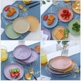 thumbnail image 4 of WEAVILUX Wheat Straw Snack Plates Set, Assorted Colors, , Multi-Functional for Kitchen 6Pcs, 4 of 4