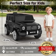 TOKTOO 12V Electric Car for Toddler, Mercedes-Benz G63 Licensed Kids Ride on Toys, Toddlers Ride on Car with Parental Remote Control & LED Lights & Music, Black