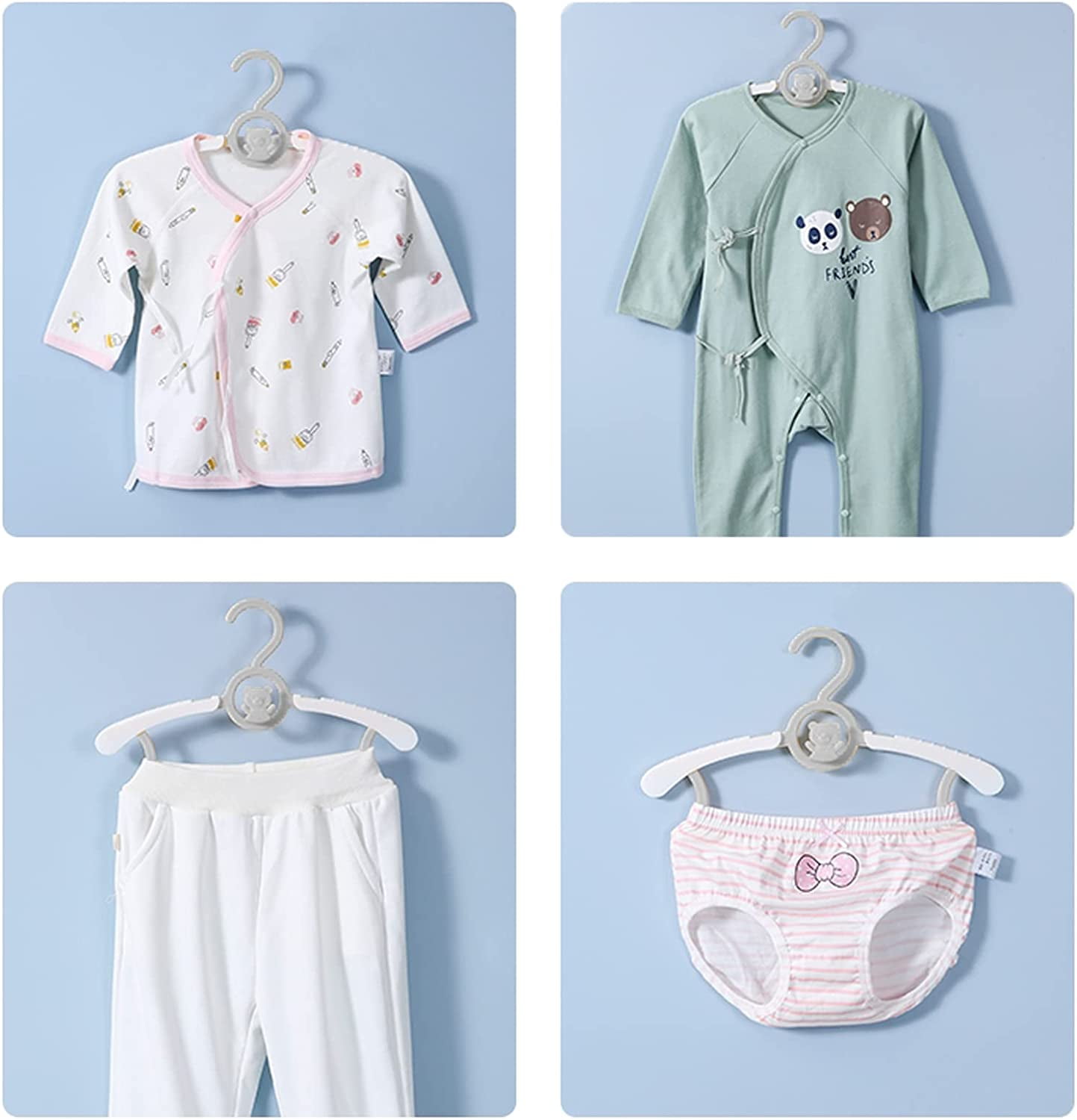 Visland Baby Hangers for Nursery Closet, Kids Hangers, 5PCS Baby Clothes  Hangers, Non-Slip Space Saving Extendable Plastic Infant Pant Newborn  Children Coat Hanger 