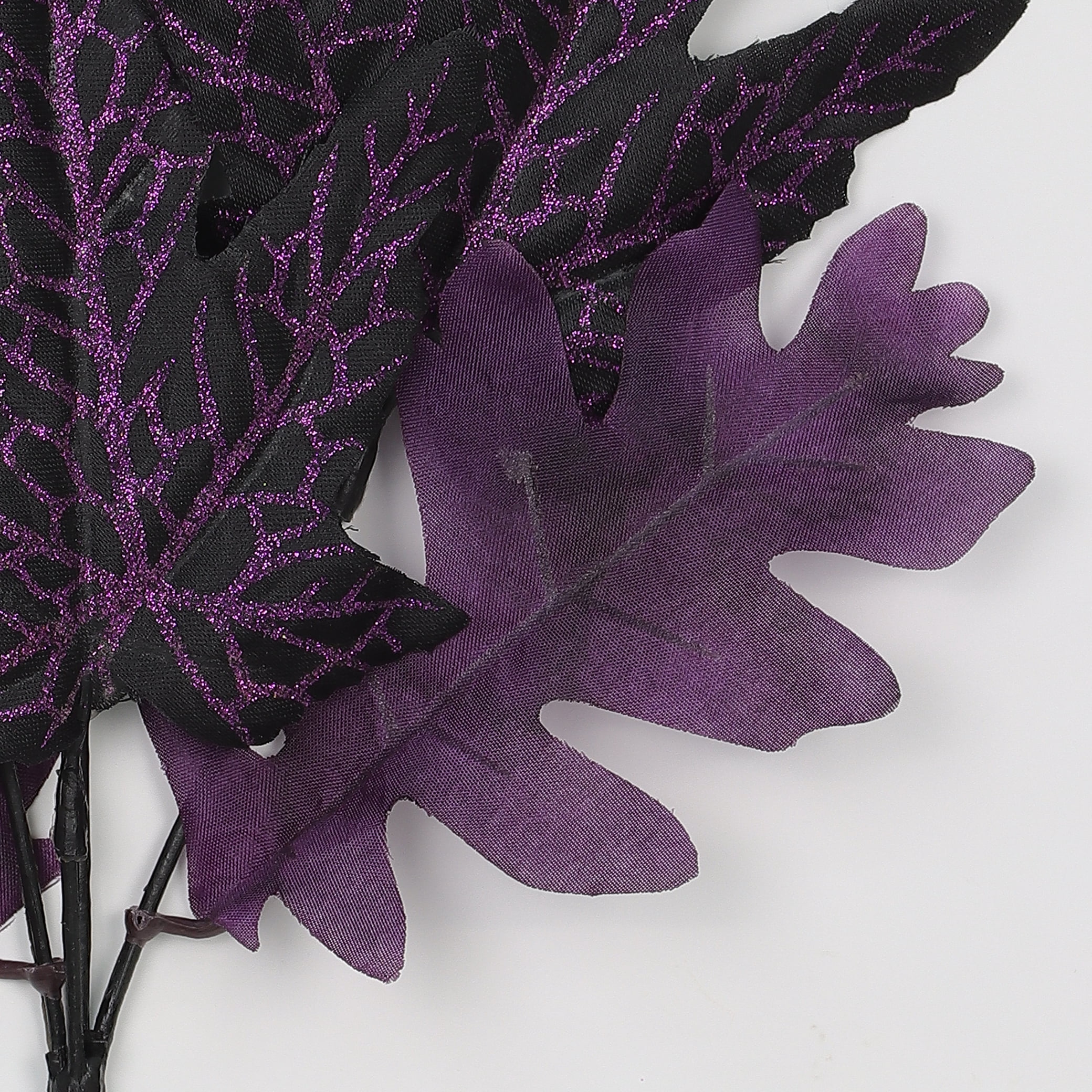 Mainstays 15'' Artificial Floral Purple leaves pick.Purple & Black,Decoration for Indoor Use Only.