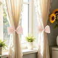 thumbnail image 5 of Boovnll Curtain Tiebacks, Sheer Organza Bow Window Drape Holdbacks, No Drill Cute Curtain Tie Backs for Sheer Curtain Bedroom Living Room,6x4in, 5 of 7