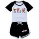 thumbnail image 3 of Ropa de superkitty para niñas y niños, conjunto de ropa de verano, traje deportivo de superkitty, camiseta + Pantalones, 2 piezas, pijamas para bebés, 3 of 4