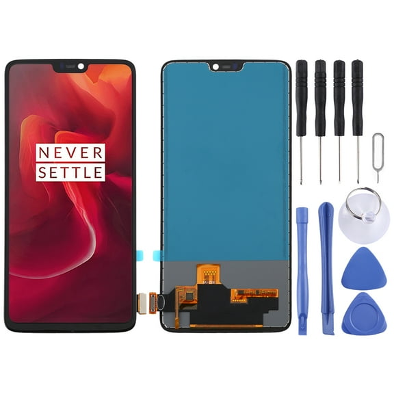 Cellphone Repair Parts For OnePlus 6 A6000 TFT Material LCD Screen and Digitizer Full Assembly (Black)
