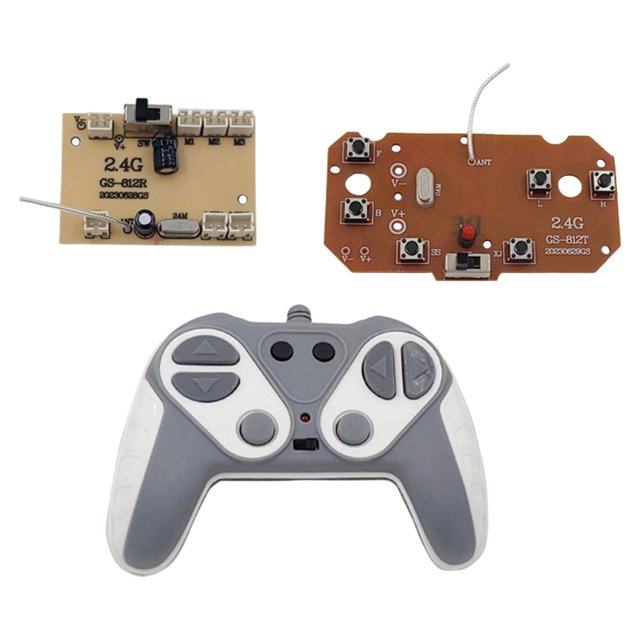 QualitChoice Transmitter Board and Receiver Board DIY Control Remote with RC for Vehicles gray and White 11.7x9cm