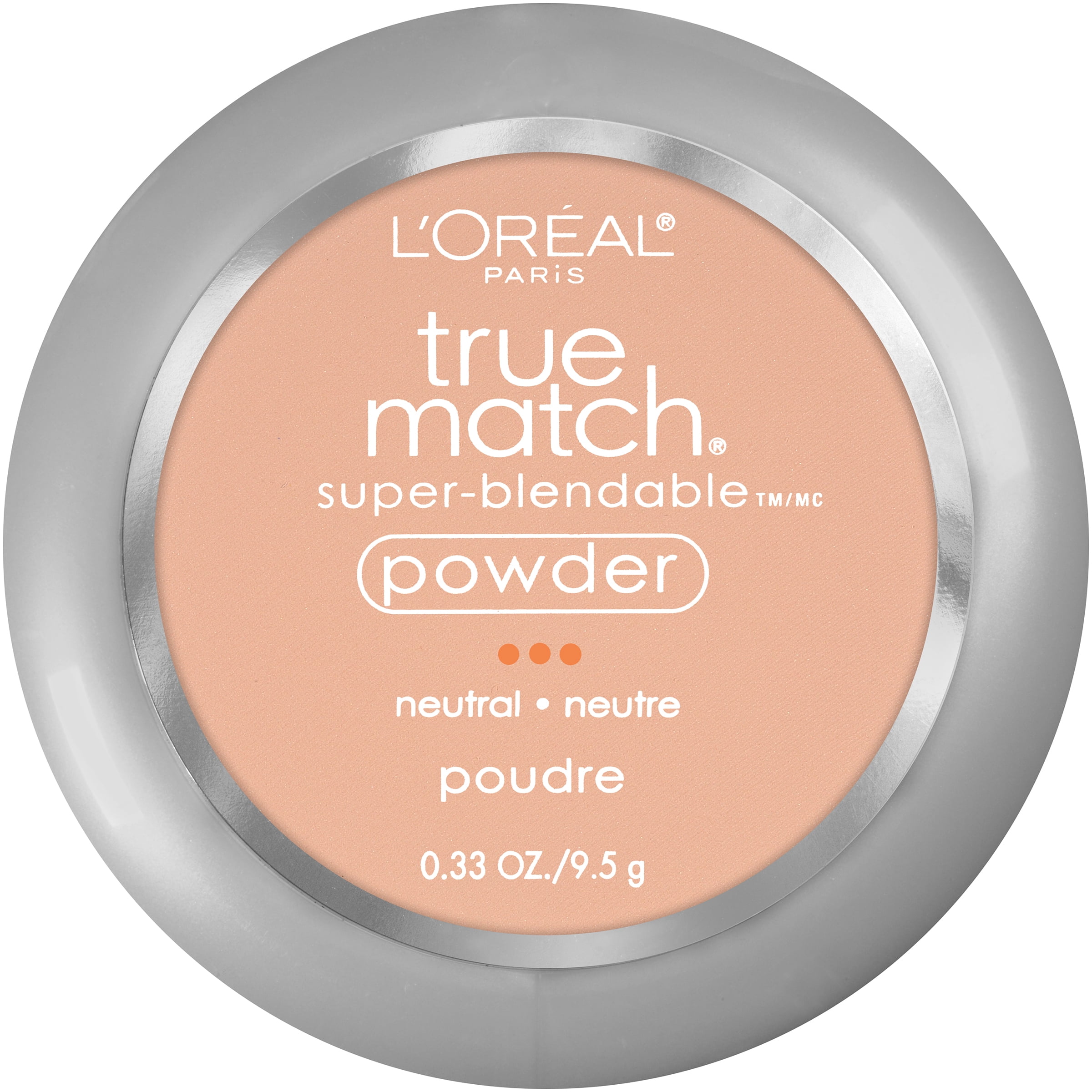 L'Oreal Paris True Match Super Blendable Oil Free Makeup Powder, Natural Buff, 0.33 oz