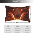 thumbnail image 2 of Rateoe Magma Fire Black Dragon Pattern Decorative Pillow Case,Throw Pillow Covers,Plush Pillow Cover,Soft Pillow Case,Velvet Pillow Case-16"x24", 2 of 6