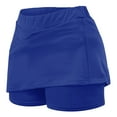 thumbnail image 4 of Hvobtty Girls' Leisure Sports Short Skirts, Toddler Half Skirts, Zhongda Girls' Fashion Solid Color Loose High Waist A-line Fake Two Piece Sports Pants Skirt Half Blue 12-13 Years, 4 of 4