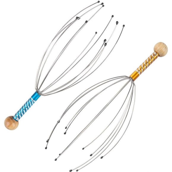 Scalp Massager, Handheld Head Massager Tingler, Scratcher for Deep Relaxation, Hair Stimulation and Stress Relief (2 Pack, Random color)