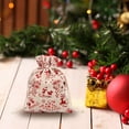 thumbnail image 1 of Panxico Liquidation! Sac Cadeau de Noël en Coton Lin Flocon de Neige avec Poche à Cordon, Rangement de Bonbons en Lin, Conteneurs de Rangement de Noël, 1 of 2