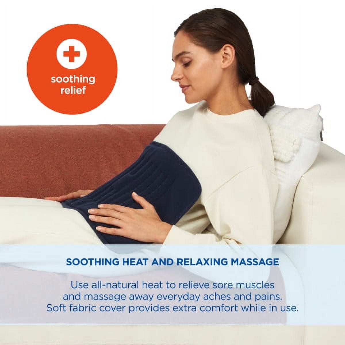 ConairComfort 11.5" x 24" Massaging Heating Pad, Soothing Heat and Massage with Auto-off