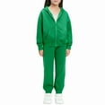 thumbnail image 4 of KyCheLot Girls Sweatsuit Activewear 2 Piece Hooded Full Zip Sweatshirt with Pockets and Sweatpants Casual Set 5-13 Years, 4 of 5