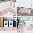 thumbnail image 5 of Pink and Green Striped Pattern Kitchen Rugs Sets Of 2,Anti Fatigue Kitchen Mat Rugs Non Slip Washable,Decorative Kitchen Floor Mats for Kitchen,Sink,Laundry,17"x30"+17"x47", 5 of 7