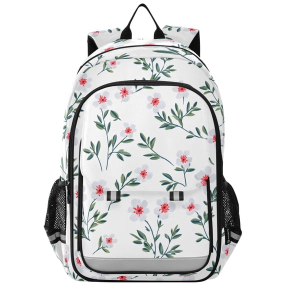 ALAZA Floral Leaf Laptop Backpack Purse Travel Bag Casual School Bookbag Rucksack for Women Men