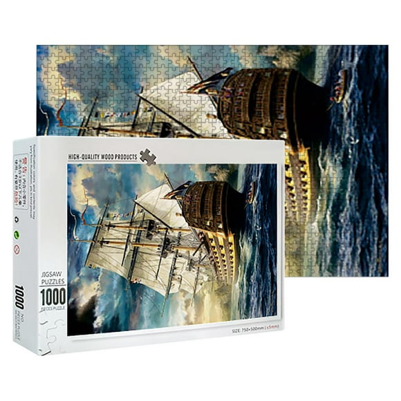 EQWLJWE Puzzle Toys Large Sailboat Puzzles 1000 Piece Large Puzzle Game Interesting Toys Personalized Gift