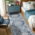 thumbnail image 7 of Sonoro Kate 2x10 Area Rugs for Living Room Bedroom, Non Slip Boho Machine Washable Indoor Floor Carpet, Blue-Gray, 7 of 7