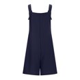 thumbnail image 5 of Weiqiqre Jumpsuits for Women Summer Casual Rompers Loose Waffle Knit Short Overalls Adjustable Strap Jumpsuit, 5 of 5