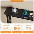 thumbnail image 4 of 39" Console Table with Power Outlet, 5.9" Narrow Sofa Table, Black | Entryway Table with Charging Station & 4.9 Ft Extension Cord & Adjustable Feet, behind Couch Table for Living Room, Hallway, 4 of 7