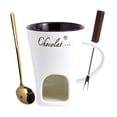 thumbnail image 1 of Taza de fondue de chocolate personal, juego de tazas para derretir chocolate, utensilios de cocina, vela de té calentada Blanco, 1 of 9
