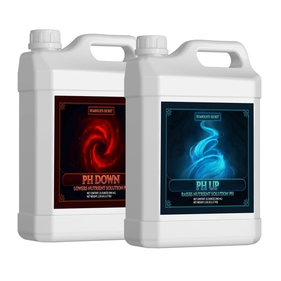 Humboldts Secret pH Up and pH Down Control Kit | Liquid Nutrient Solution Balancer for Plants | For Soil, Hydroponic, Coco, and DWC Systems | Supports Nutrient Absorption and Growth | 32 Ounce