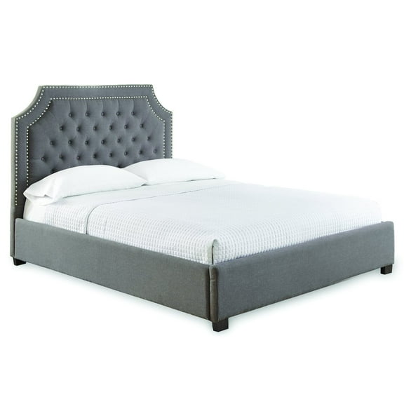 Steve Silver Willshire Tufted Queen Platform Bed in Gray